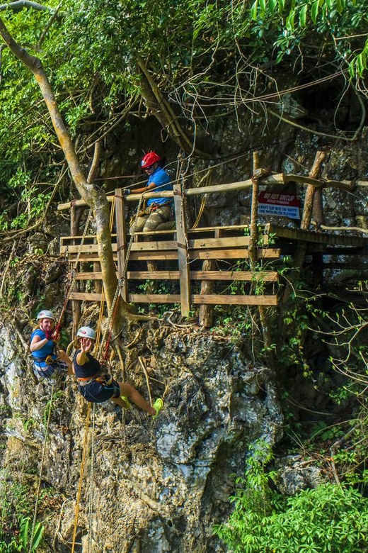 Krabi: Zipline, ATV & Top Rope Climbing Experience - Abseiling down the rock face