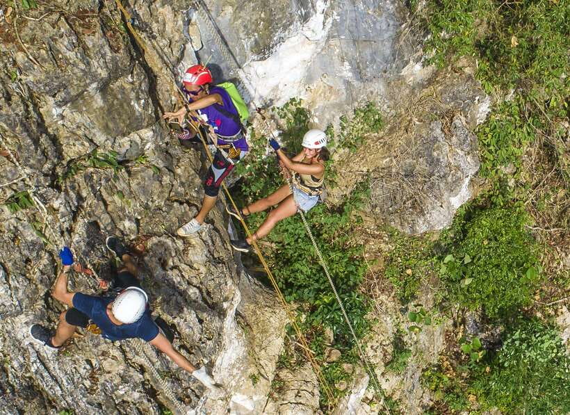 Krabi: Ziplining with Abseiling and Rock Climbing Options - Add rock climbing for more control and effort