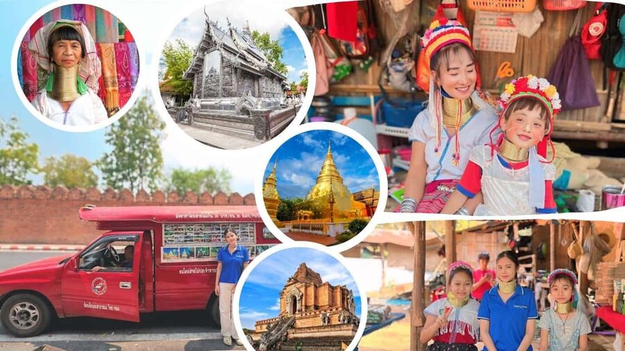 Long Neck Village, Silver Temple & Chiang Mai Top Sites - Wat Chedi Luang and the great brick stupa
