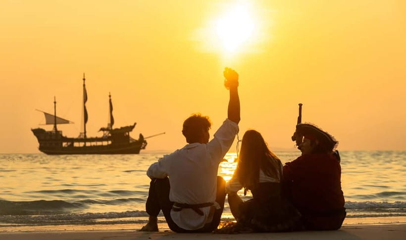 Pattaya: Koh Larn Pirate Cruise with Transfer & Activities - A pirate ship with a practical purpose