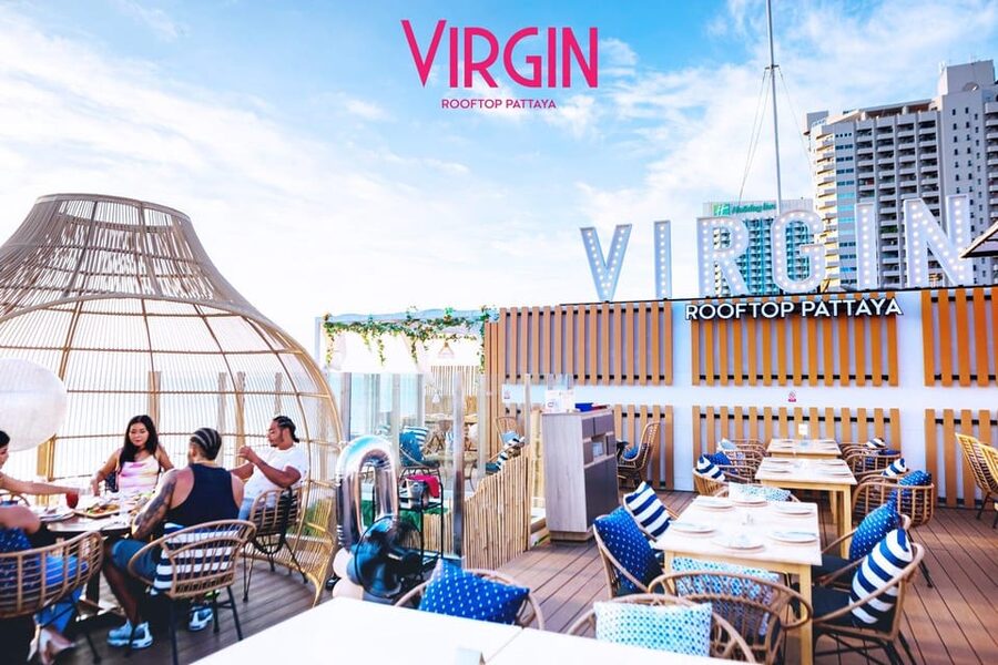 Pattaya: Virgin Rooftop - Taking in the city and ocean views