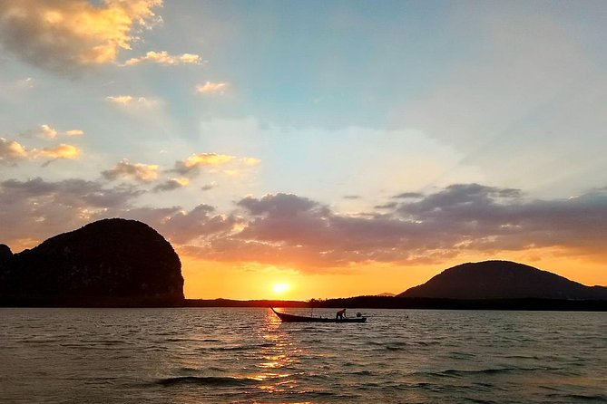 Phang Nga Sunset and James Bond Island - Longtail boat through mangroves and limestone