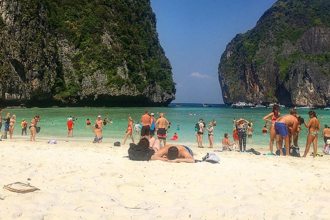 Phi Phi , Maya Bay & Khai Island snorkeling trip by Speed Boat - Maya Bay from the water