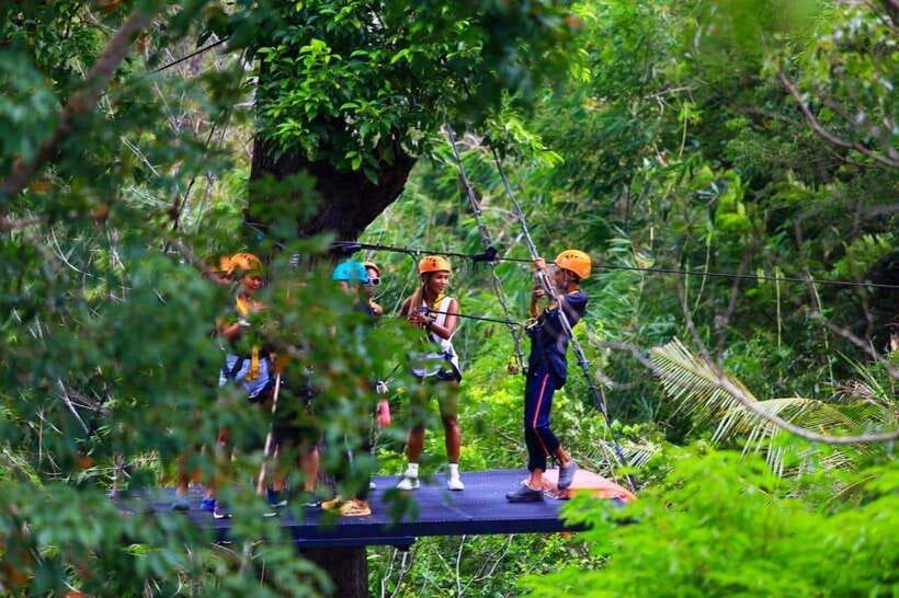 Phuket: Big Buddha Viewpoint ATV Tour and Zipline Adventure - Ziplining through the treetops