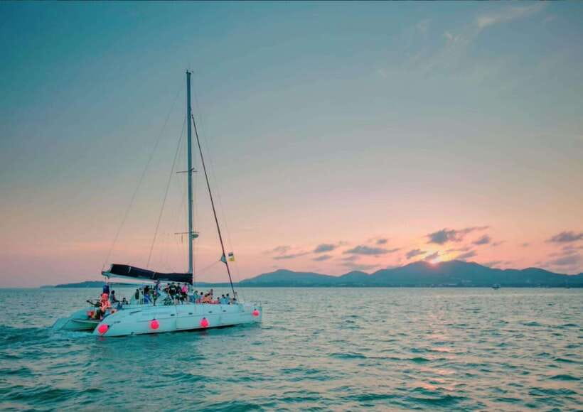 Phuket: Coral Island Catamaran Cruise with Sunset Dinner - Snorkeling near Coral Island