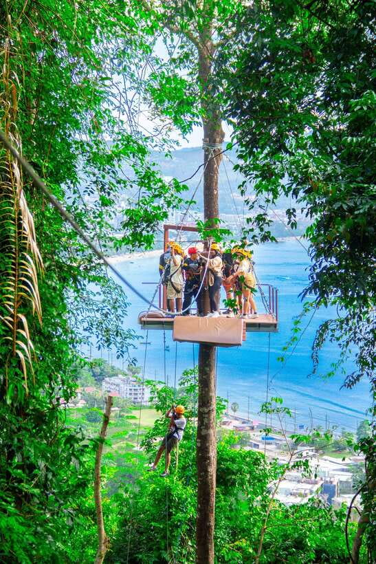 Phuket: Erawan Zipline Adventure with Ocean Views in Patong - The zipline rides and sea views