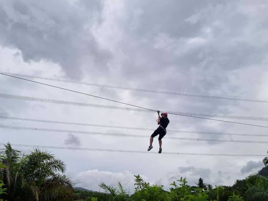 Phuket: Monkey Cave, Water Rafting, Zipline with ATV Option - The zipline is a short beginner activity
