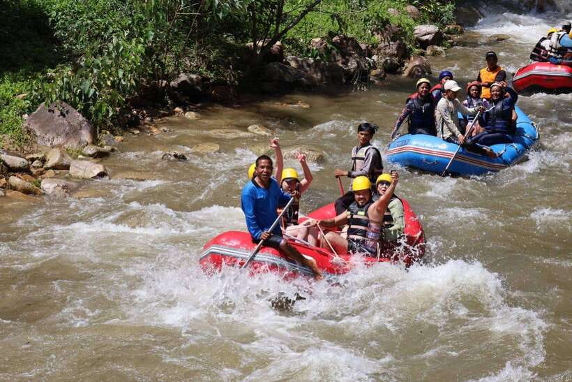 Phuket: Rafting 5KM and ATV Ride 30MIN Adventures - The complimentary zipline: fun, but only a quick extra