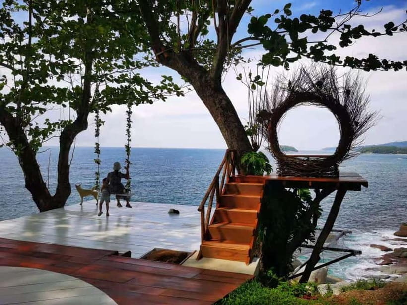 Phuket: Rock Beach Swing Entry Ticket - The sky ladder and higher coastal views