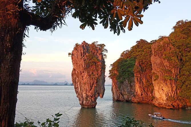 Phuket Sunset Big Boat Trip To Phang Nga Bay & James Bond Island - James Bond Island after the day boats leave