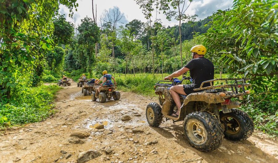 Phuket: White Water Rafting and Jungle Adventure with Lunch - A short zipline and a refreshing waterfall stop