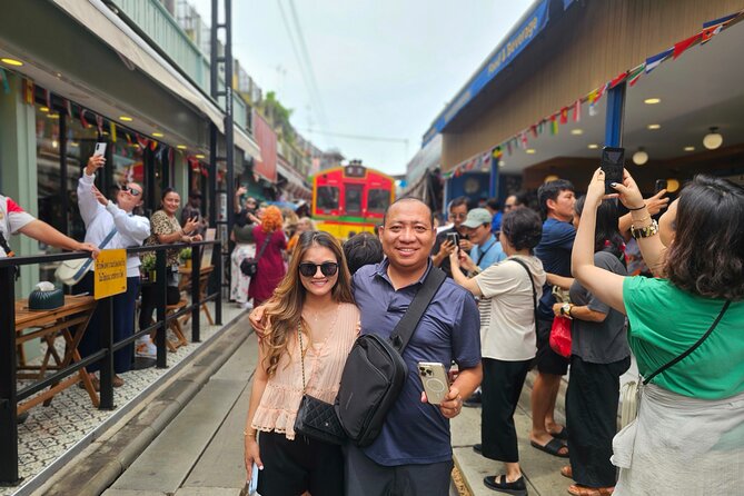 Private Floating Market, Train Market and After Rain Cafe Tour - Maeklong Railway Market: the train is the main event