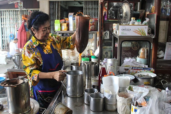 Timeless Thonburi Canal and Food Tour - Rolled noodles back at Talat Plu