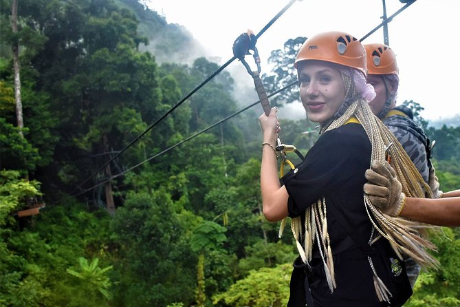 Tree Bridge Cafe And Zipline - Jungle Flight Adventure in Koh Samui - Getting fitted with the safety gear