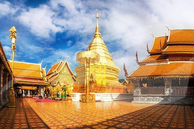 Wat Doi Suthep Temple and White Meo Hilltribe Village Half-Day Tour from Chiang Mai - Wat Phra That Doi Suthep at 1,050 meters