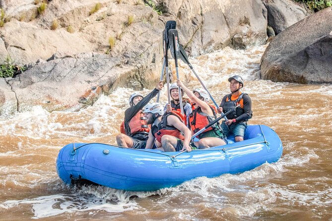 Whitewater Rafting Adventure - Getting ready at the 8Adventures base camp