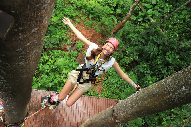 World A+ (Zipline 32 Platforms + Roller + Sky Walk with World Set Menu ) - Suiting Up With Petzl Gear and a Safety Briefing