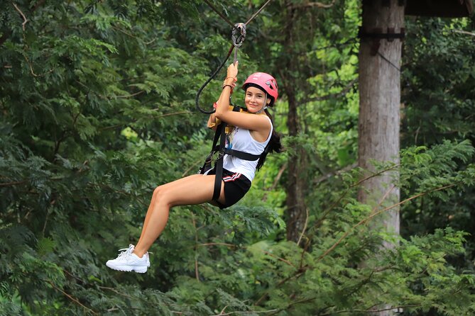 World B+ (Zipline 18 Platforms + Roller + Sky Walk with World Set Menu ) - Abseils, platforms, and the spiral staircase
