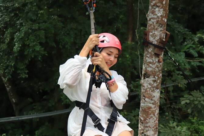 World C+ (Ziplines 10 Platforms + Roller + Sky Walk and World Set Menu ) - Walking above the trees on the Sky Walk