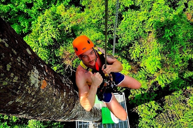 Zipline by Hawk Adventure The Biggest & Longest in Koh Samui - Flying through the forest on the Silver course